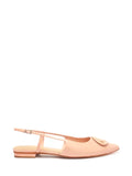 Mule Schutz em Pele Beige e Pormenor na Biqueira