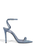 Schutz Denim-Style Leather Sandals