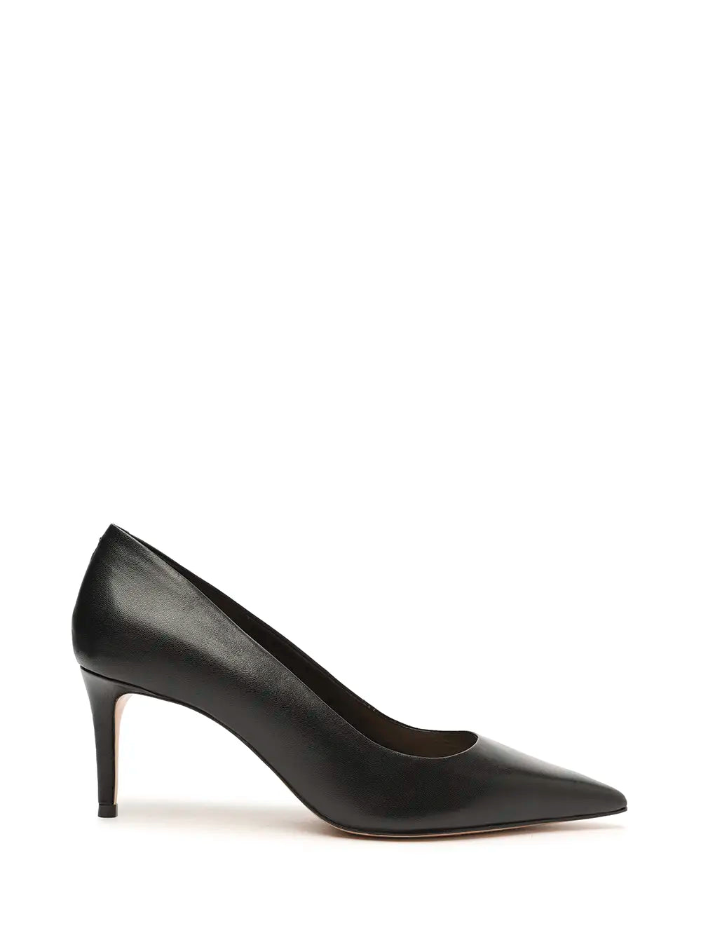 Schutz Black Leather Court Shoes with Pointed Toe