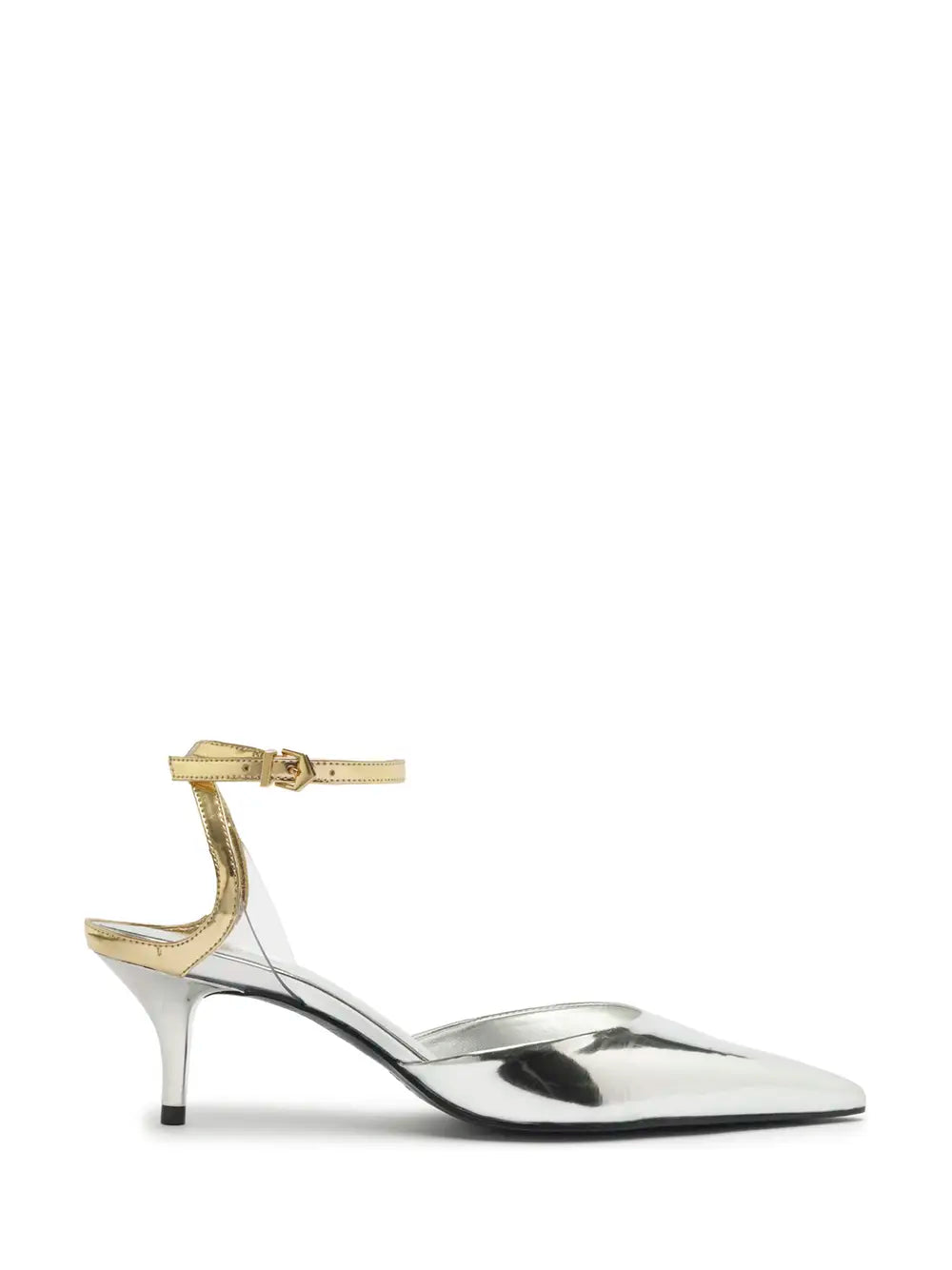 Scarpin Schutz em Pele Prata