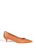 Scarpin Schutz em Pele Castanha e Salto Baixo