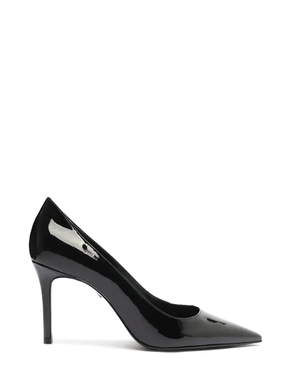 Scarpin Preto Schutz em Pele e Salto Alto