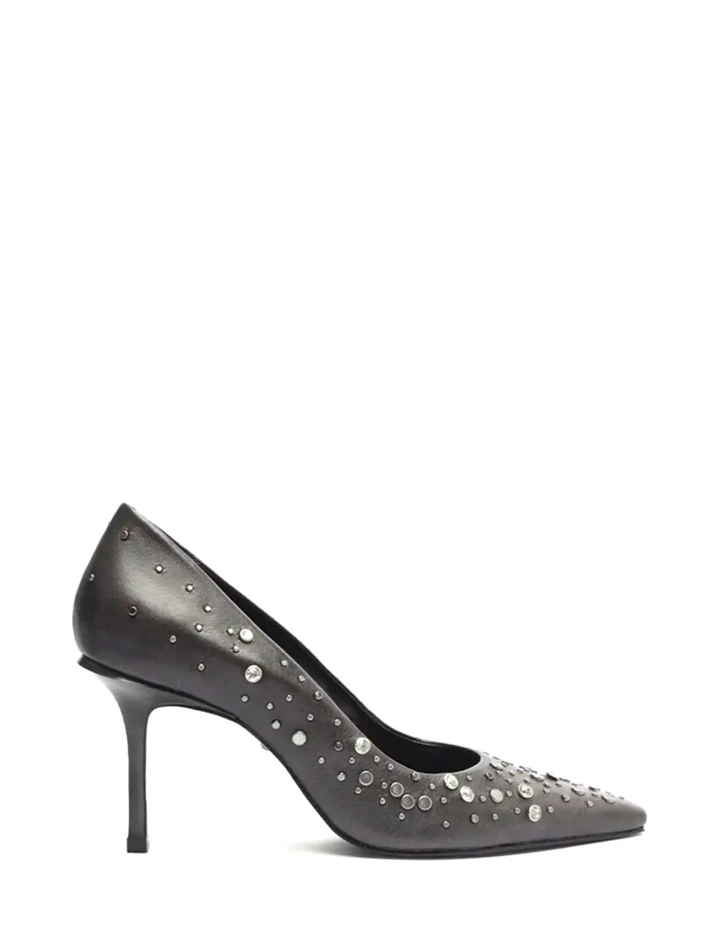 Scarpin Preto Schutz em Pele com Tachas