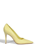 Scarpin Schutz em Pele Amarela e Salto Alto