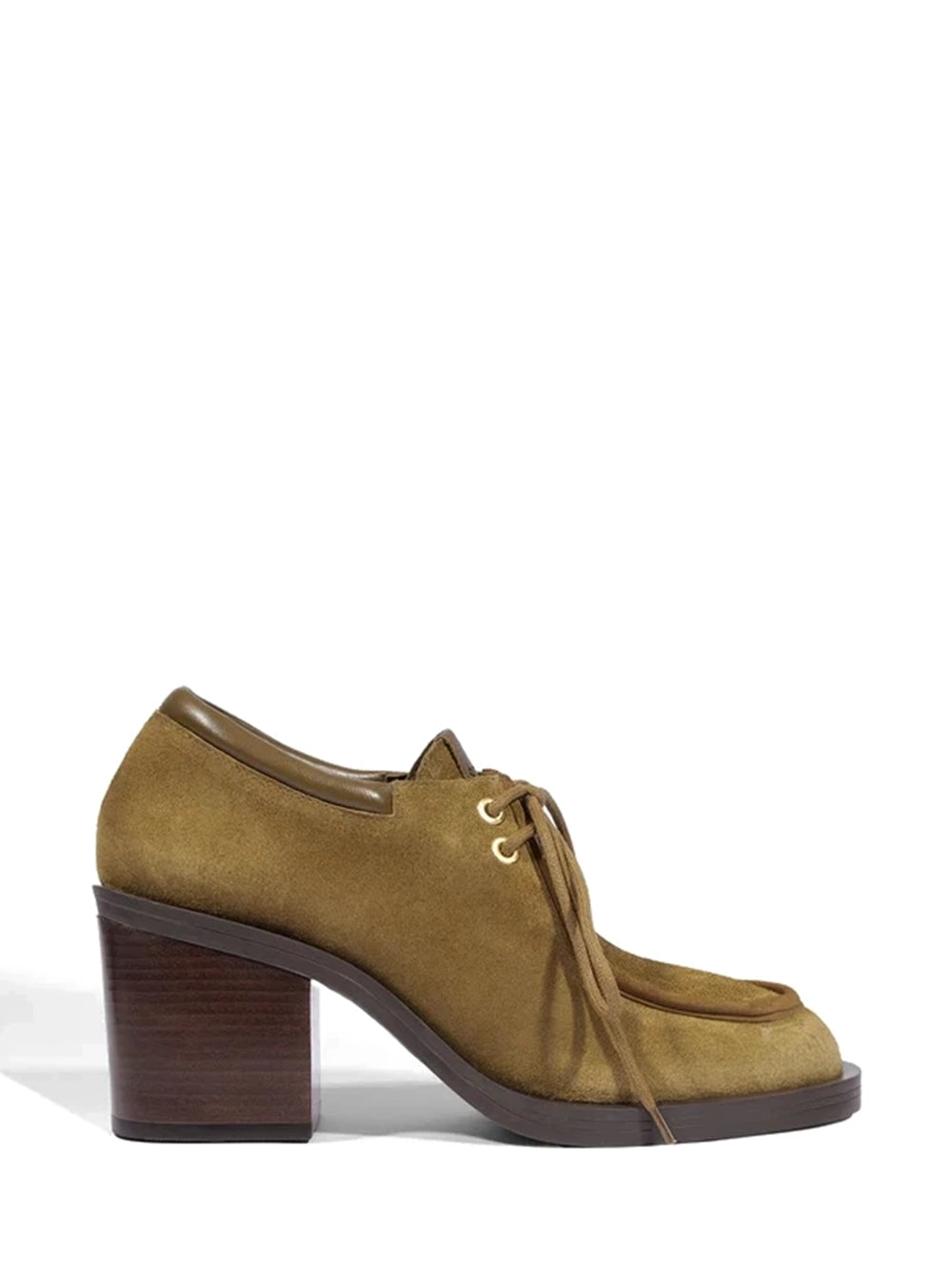 Loafer Schutz em Camurça Camel e Salto Bloco
