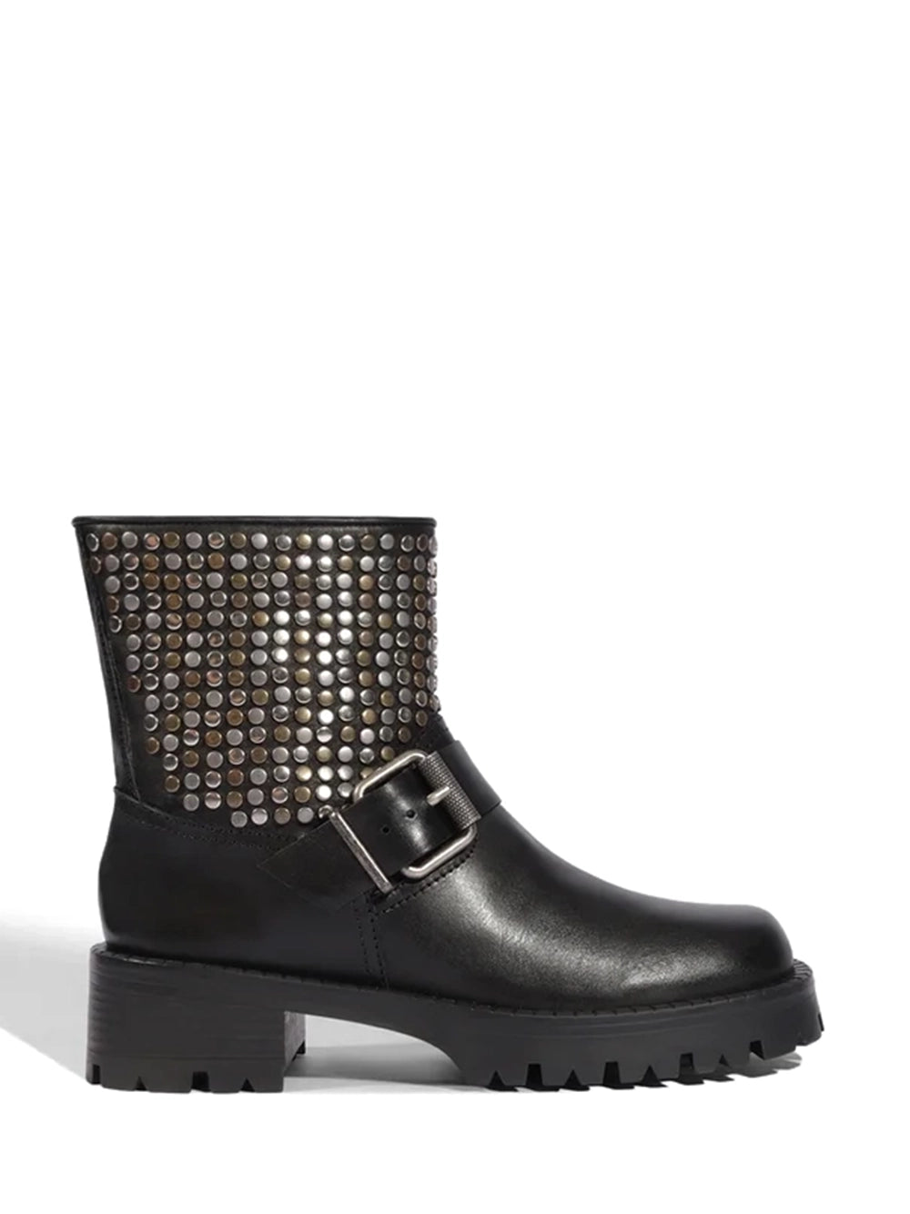 Bota Schutz Preta em Pele com Studs