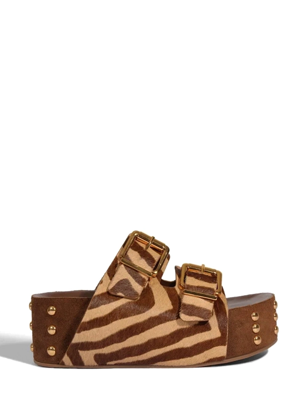 Sandália Plataforma em Animal Print Zebra