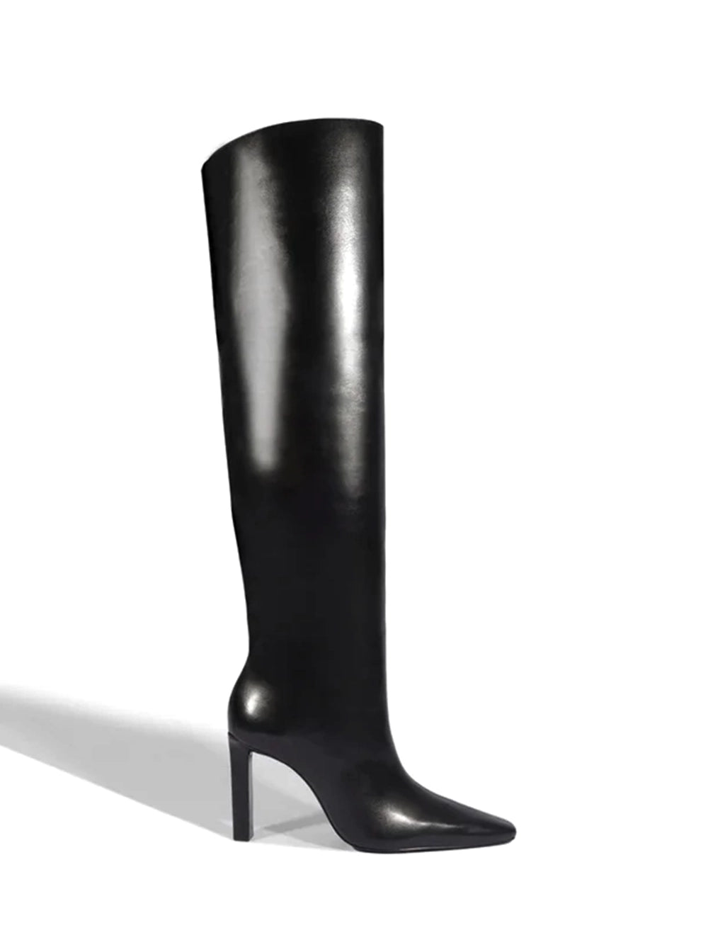 Bota Schutz Preta em Pele e Cano Alto