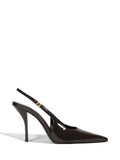 Scarpin Schutz Slingback Preto em Pele