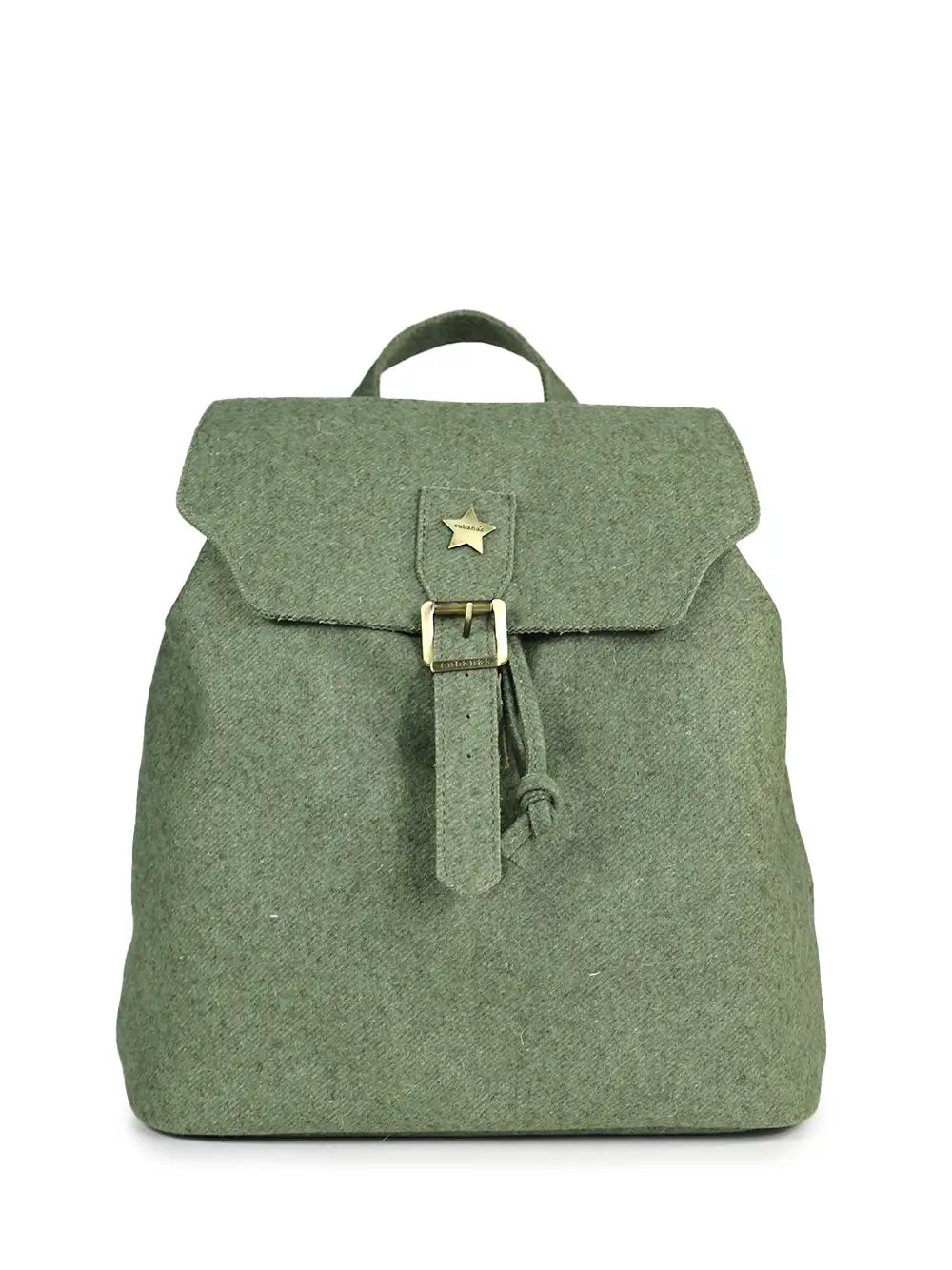 Mochila em Burel Verde