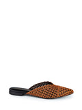 Brown Crochet Mule with Pointed Toe
