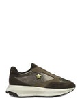 Metallic Brown Leather Sneakers with Chunky Sole
