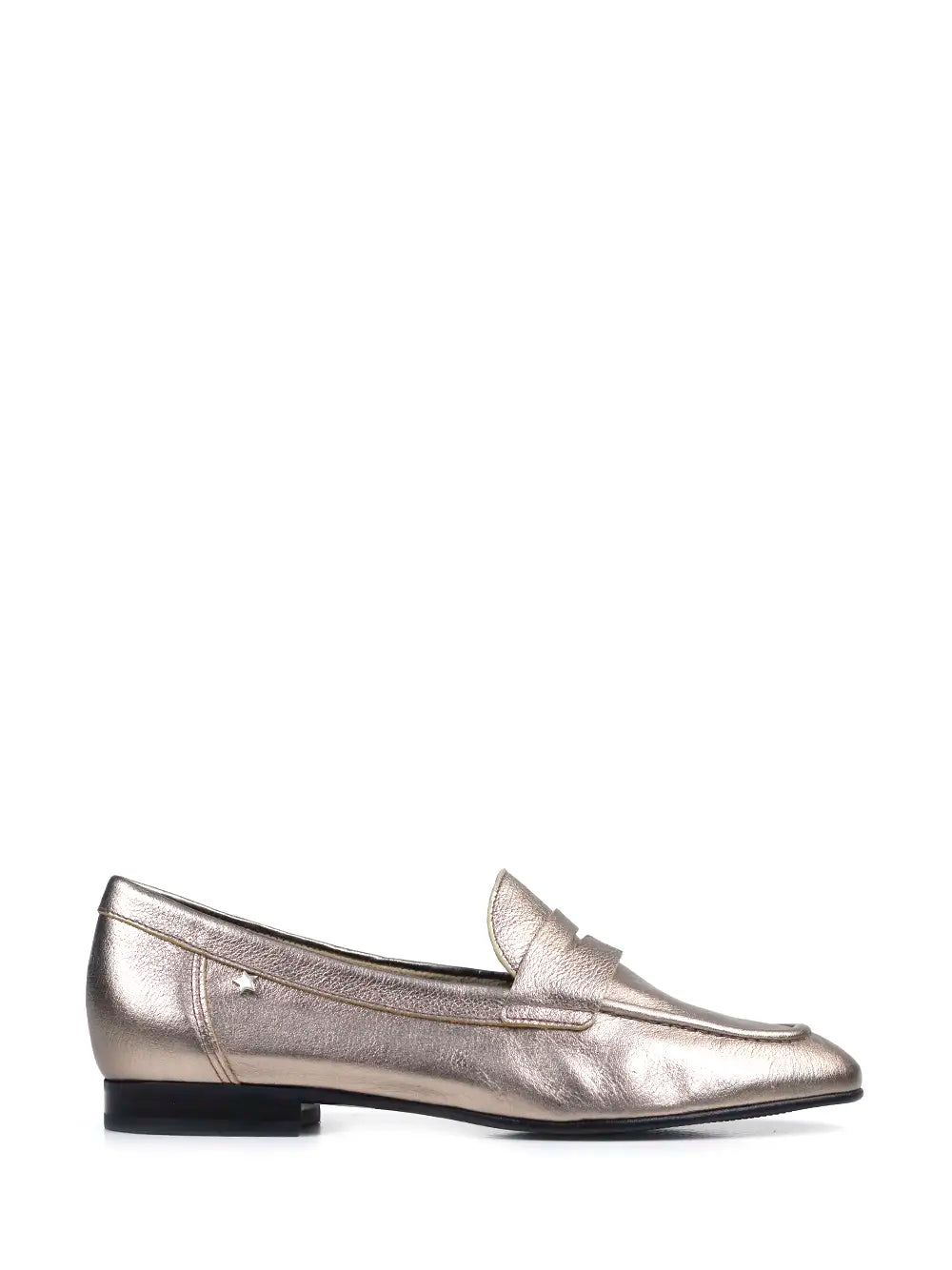 Loafer em Pele Dourada