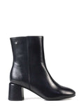Black Leather Boot with Round Toe