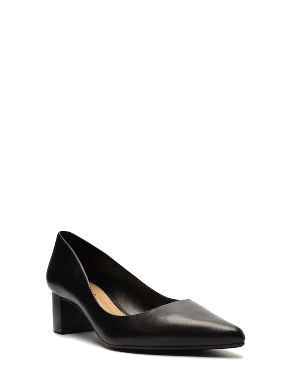 Arezzo Black Leather Court Shoes with Pointed Toe