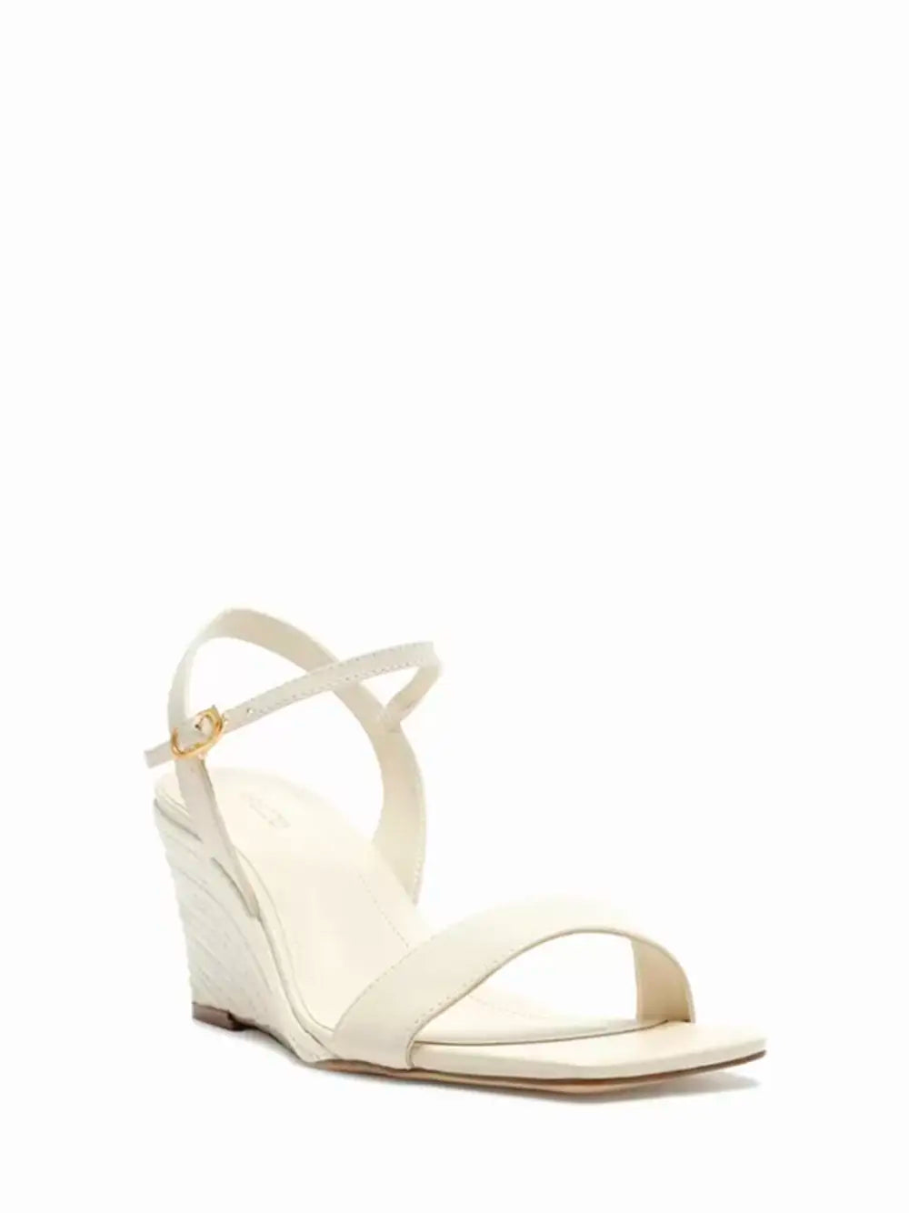 Arezzo White Leather Single Strap Sandal