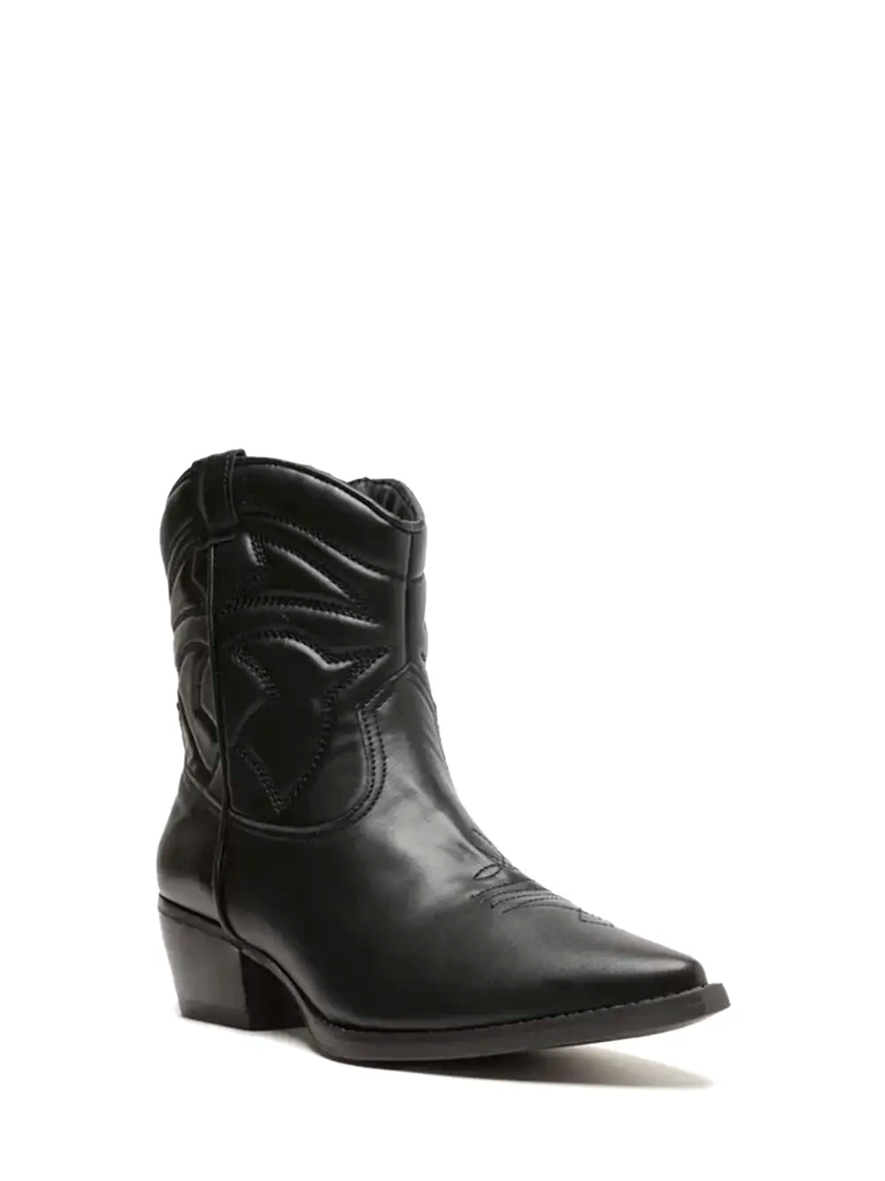 Bota Texana Arezzo Preta em Pele
