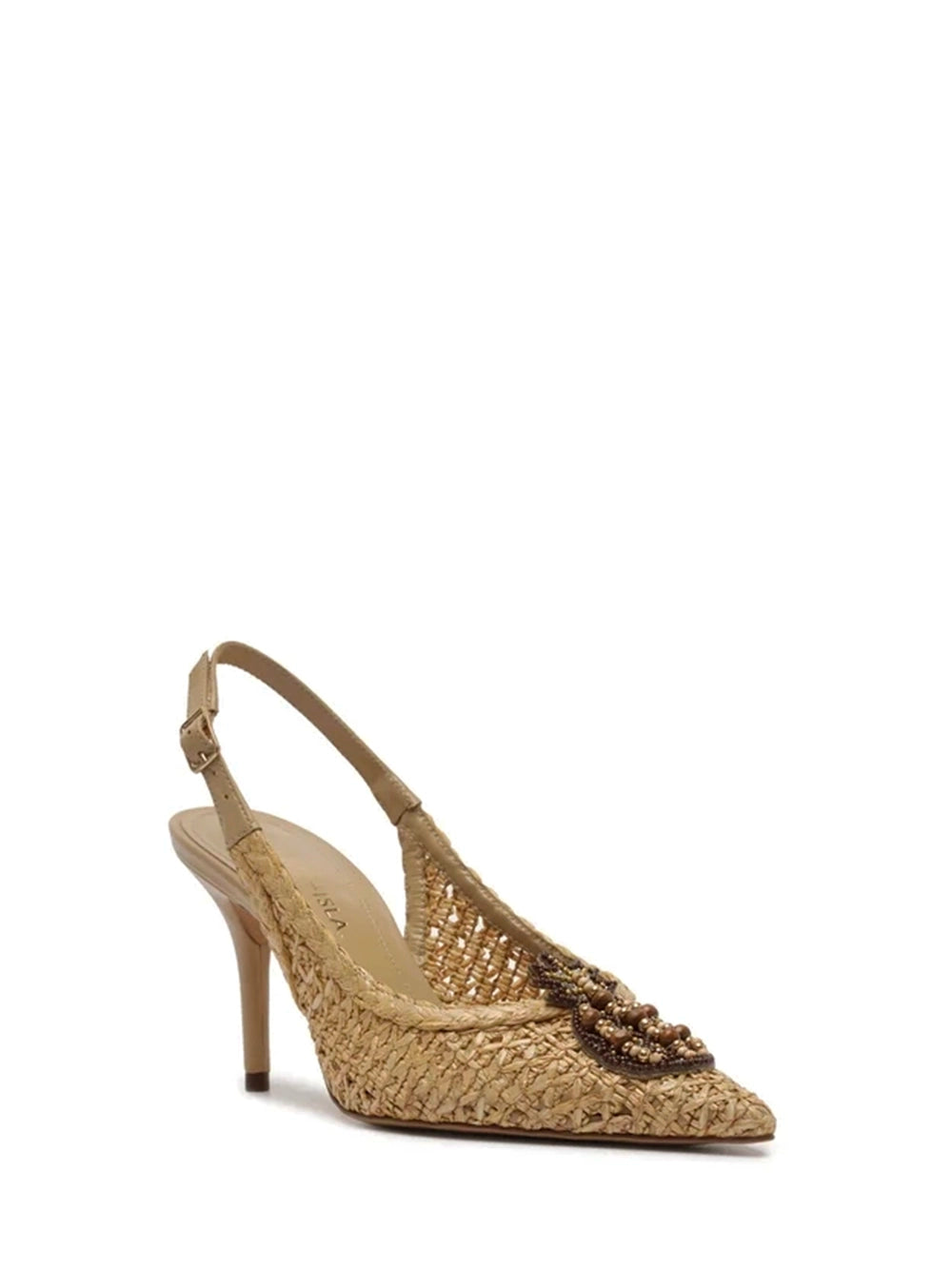 Scarpin em Palha Tressê Slingback