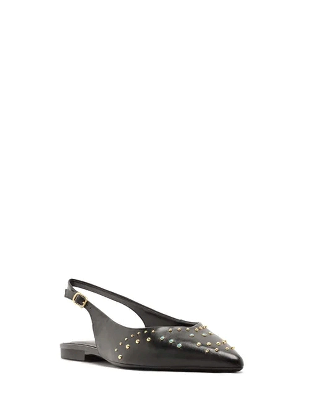 Mule Preto em Pele e Tachas