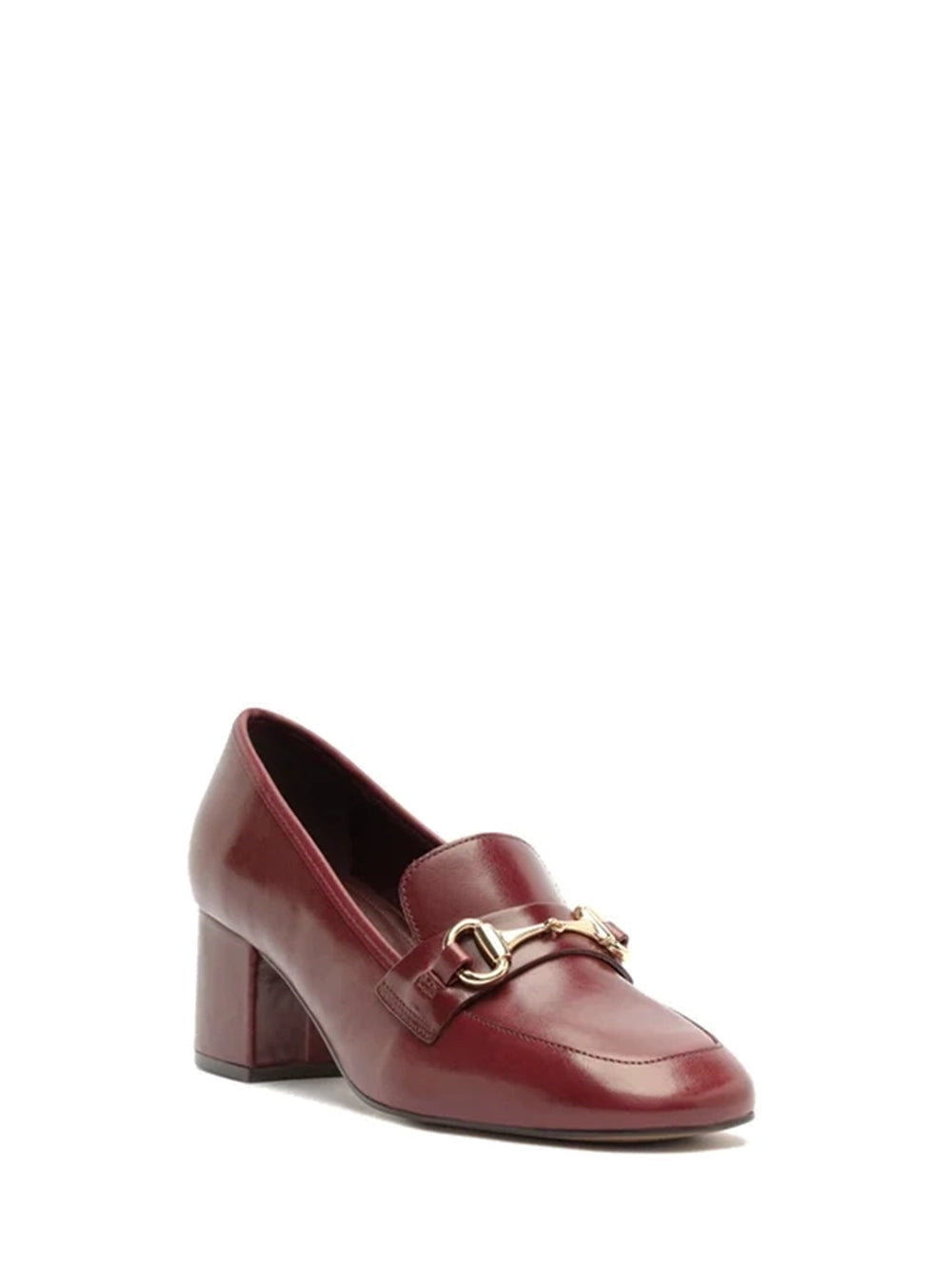 Loafer Arezzo em Pele Vermelha e Salto Bloco