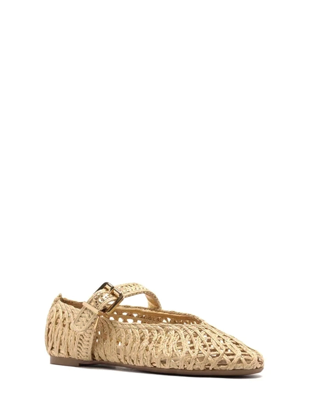 Sabrina Beige Straw Cutout Buckle