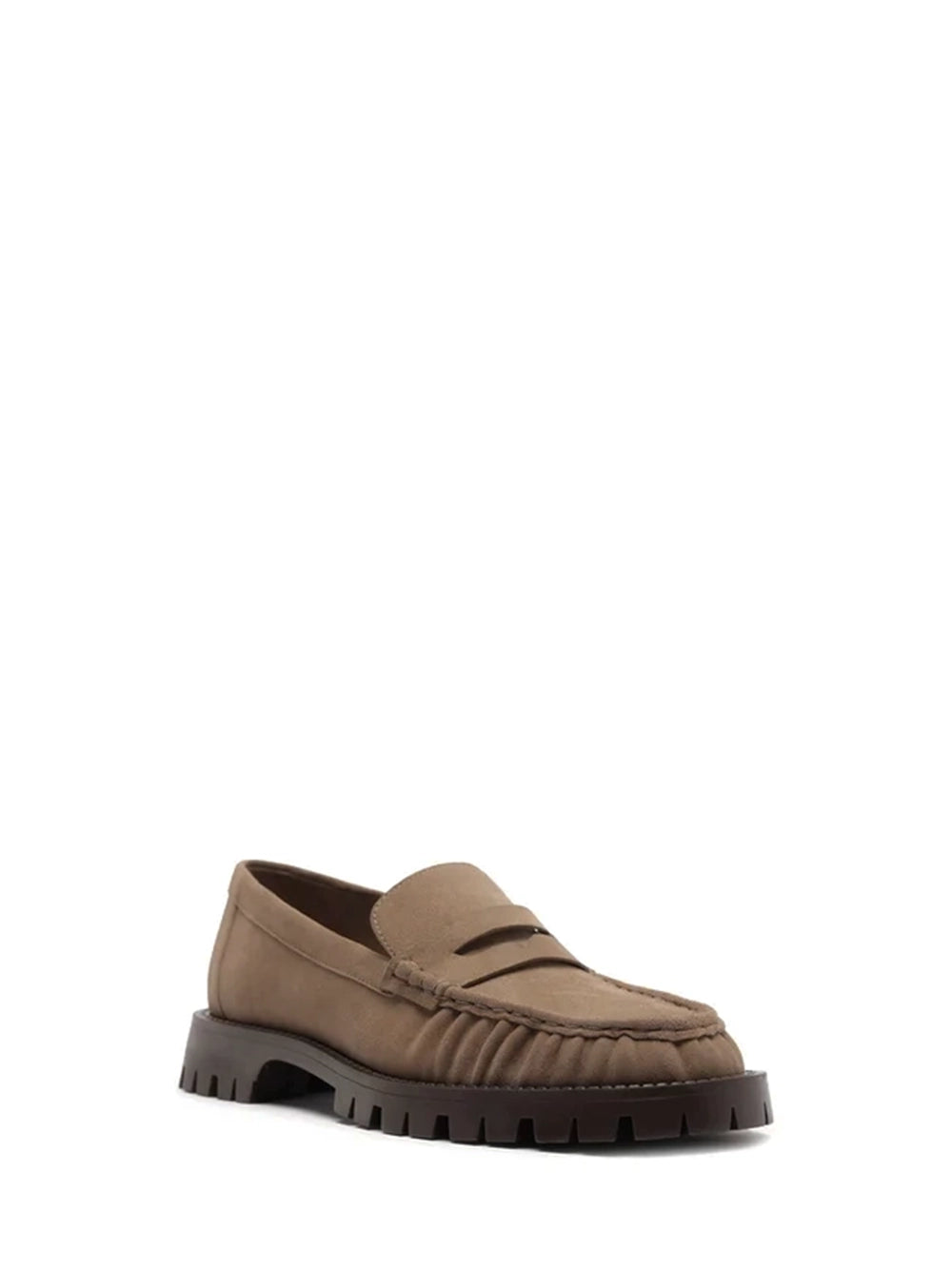 Loafer Arezzo em Camurça Castanha