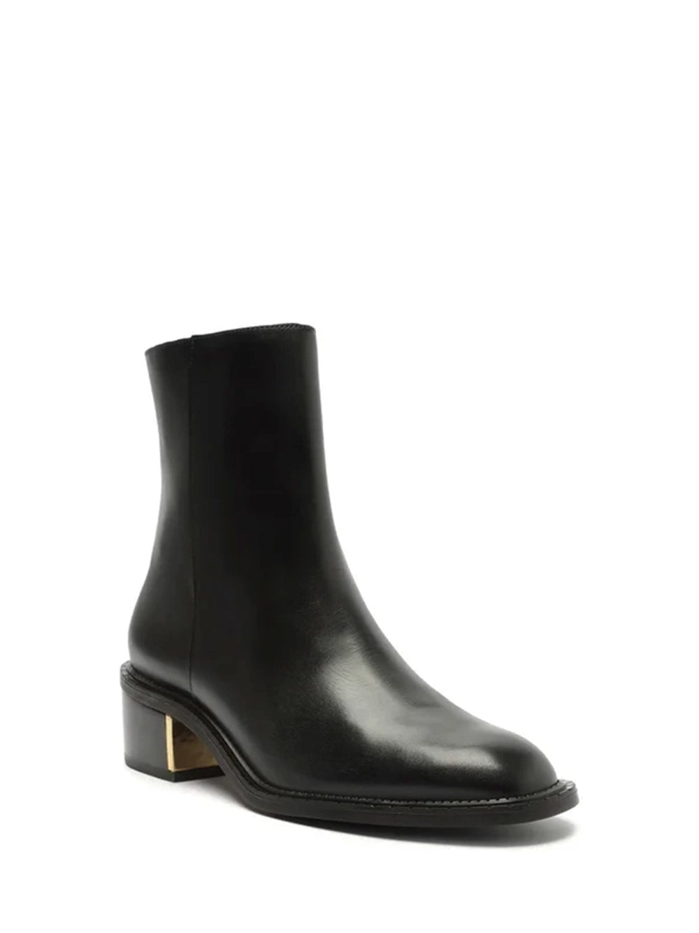 Bota Arezzo Preta em Pele e Cano Médio
