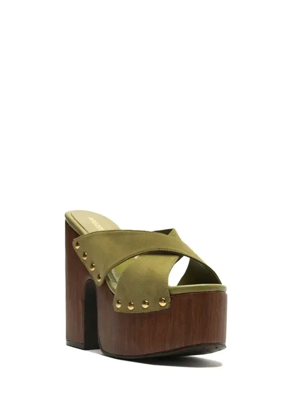 Green Suede Platform Sandal