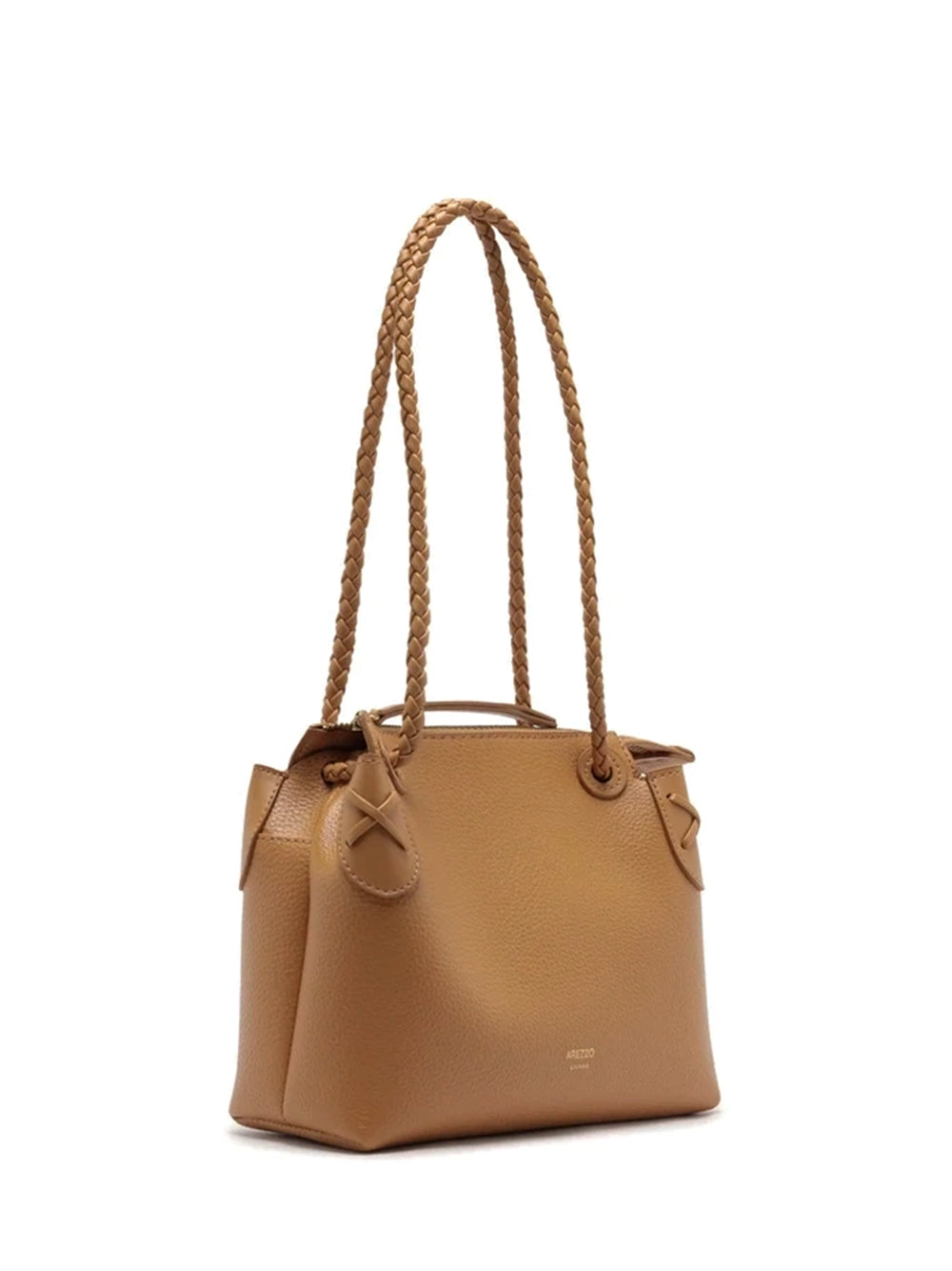 Medium Brown Leather Bag with Shoulder Strap