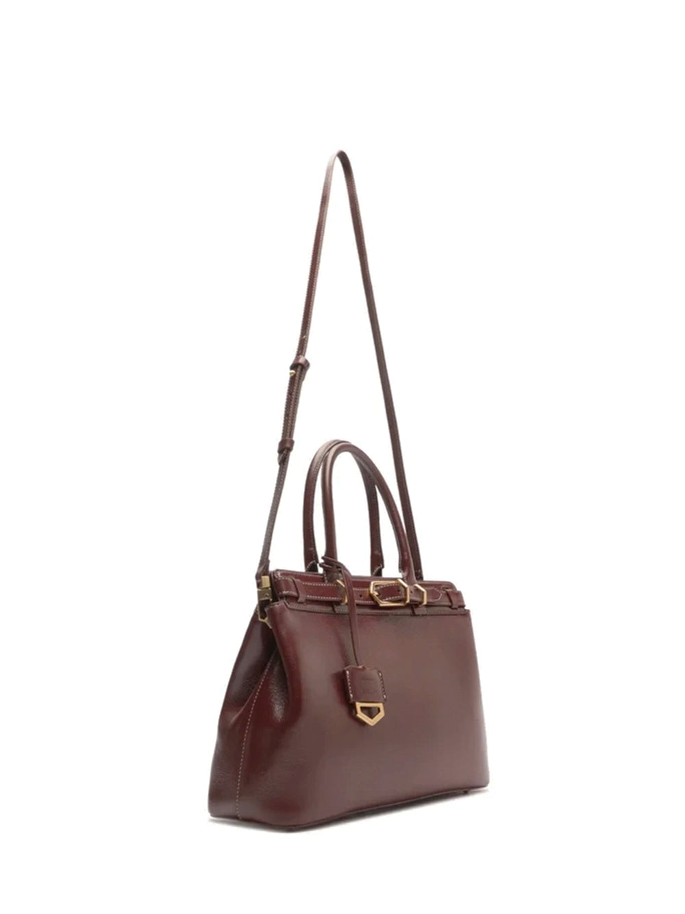 Maxi Red Leather Tote Bag