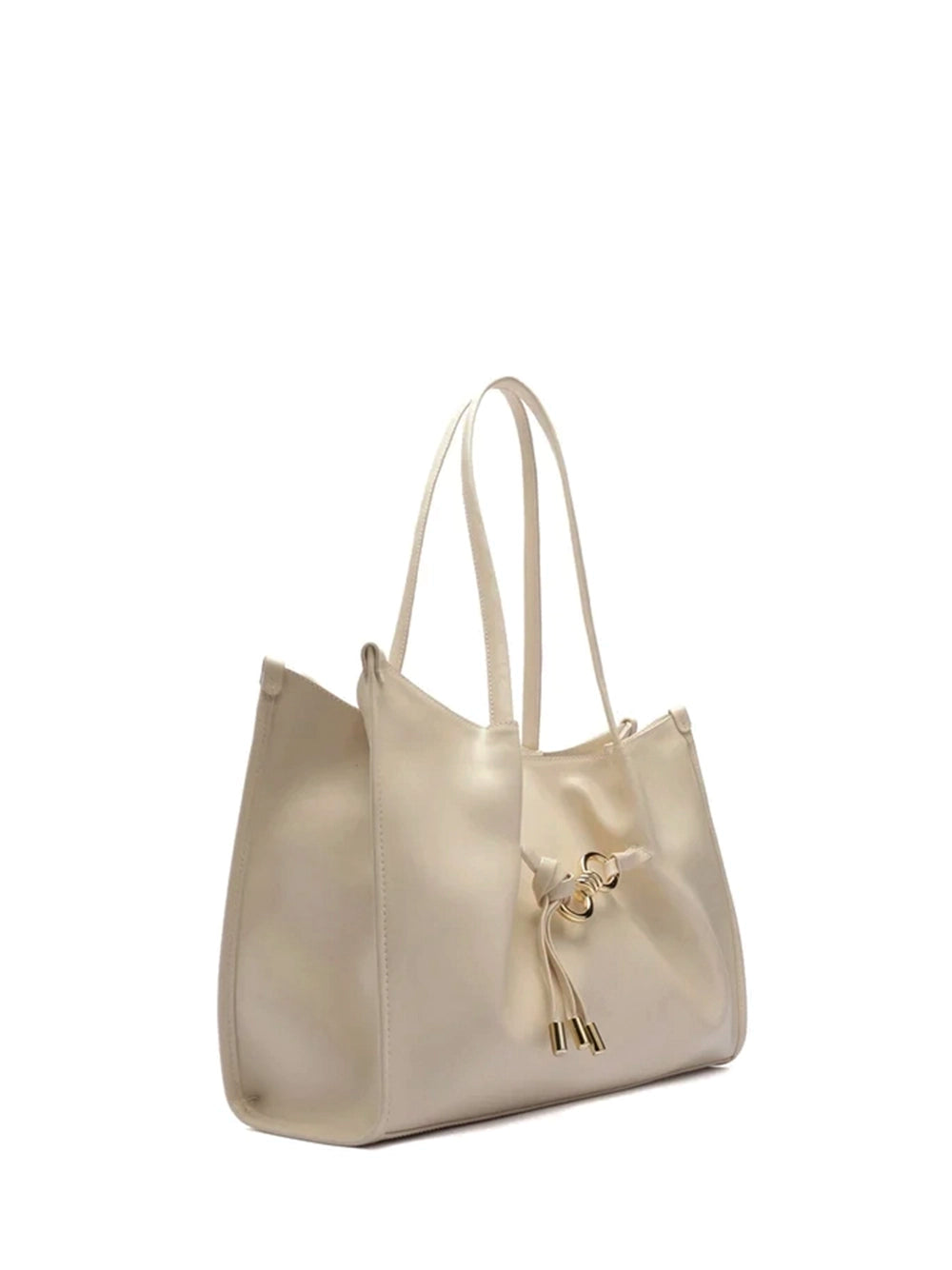 Mala Shopper Maxi em Pele Branca