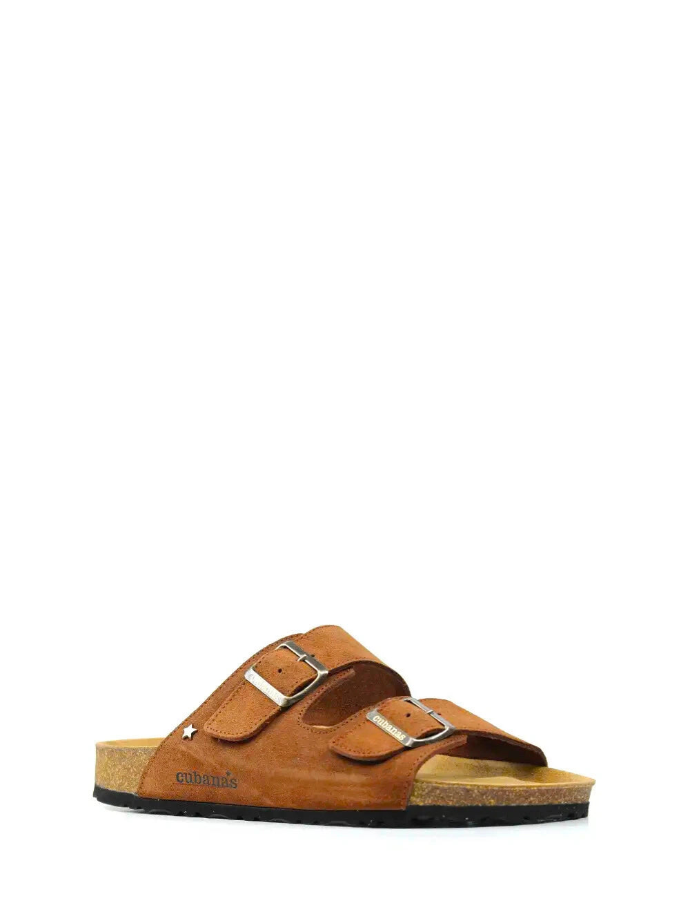 Men's Brown Suede Two-Strap Sandals