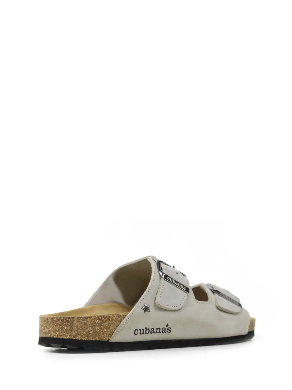Men's Grey Suede Two-Strap Sandals