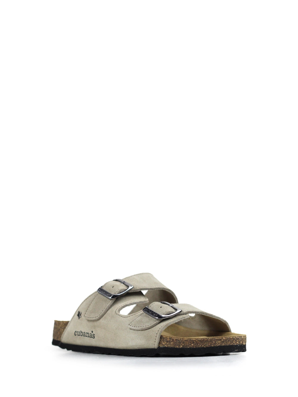 Men's Grey Suede Two-Strap Sandals