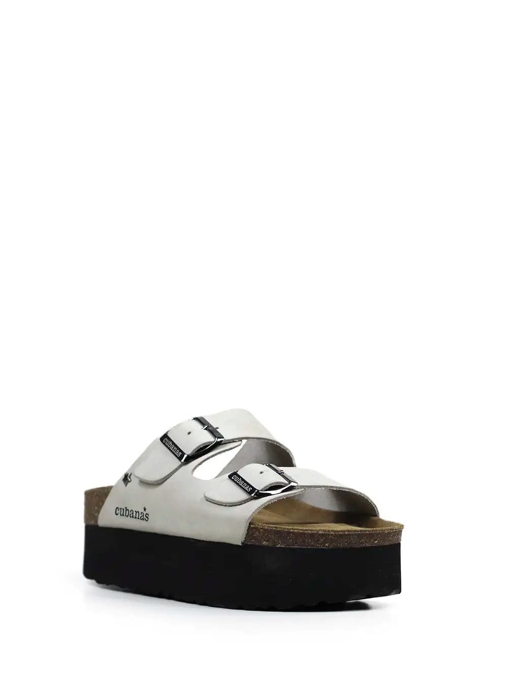 Sandália Amália Plataforma em Pele Off-White