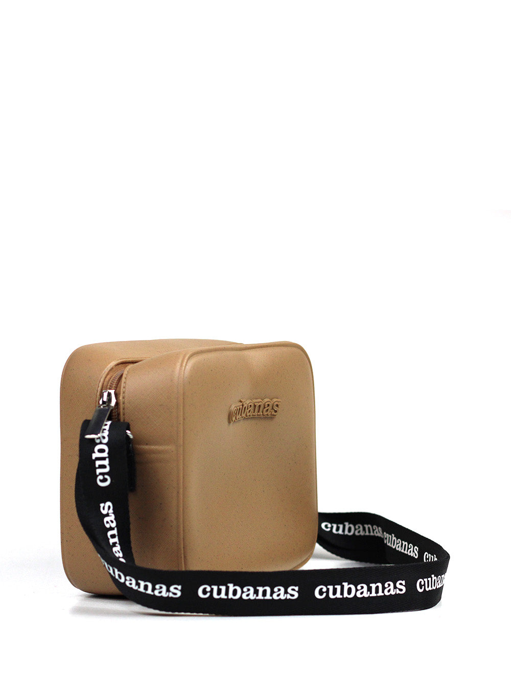 Beige PVC Bag with Cuban Chain Strap