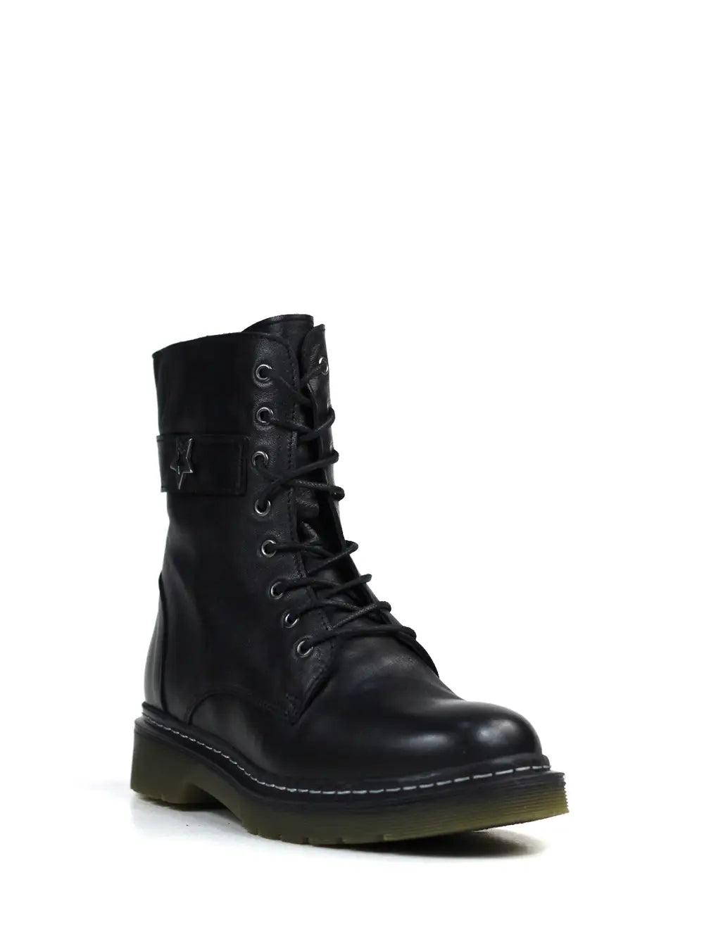 Bota Preta em Pele