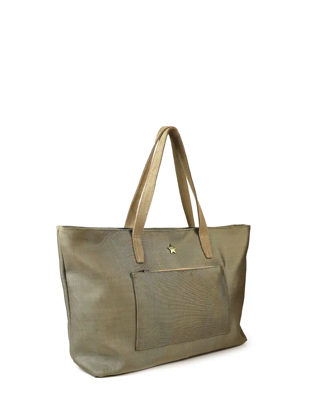 Mala Shopper em Tecido Beige