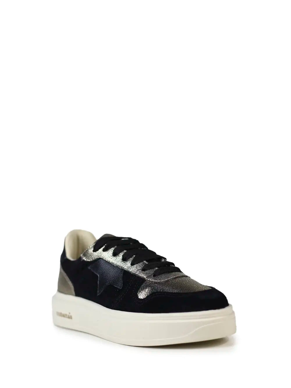 Black Suede Sneakers with Chunky Sole