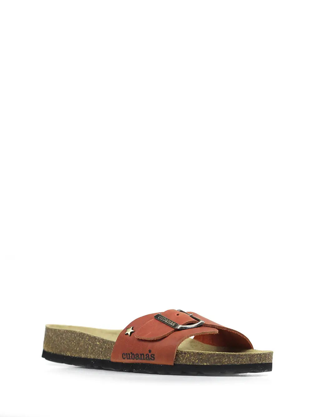 Julia Orange Leather Sandals