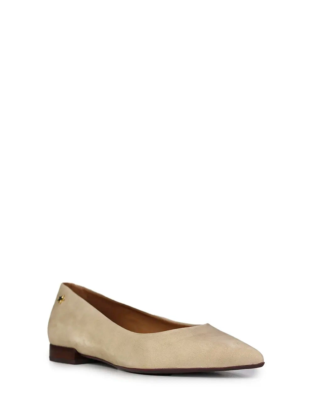 Sabrina em Pele Beige e Biqueira Fina