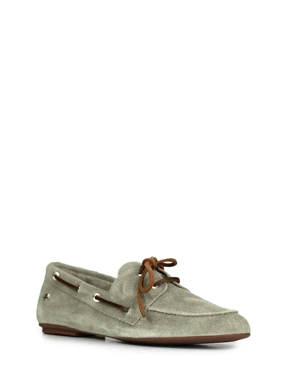Brown Suede Loafers with Bow