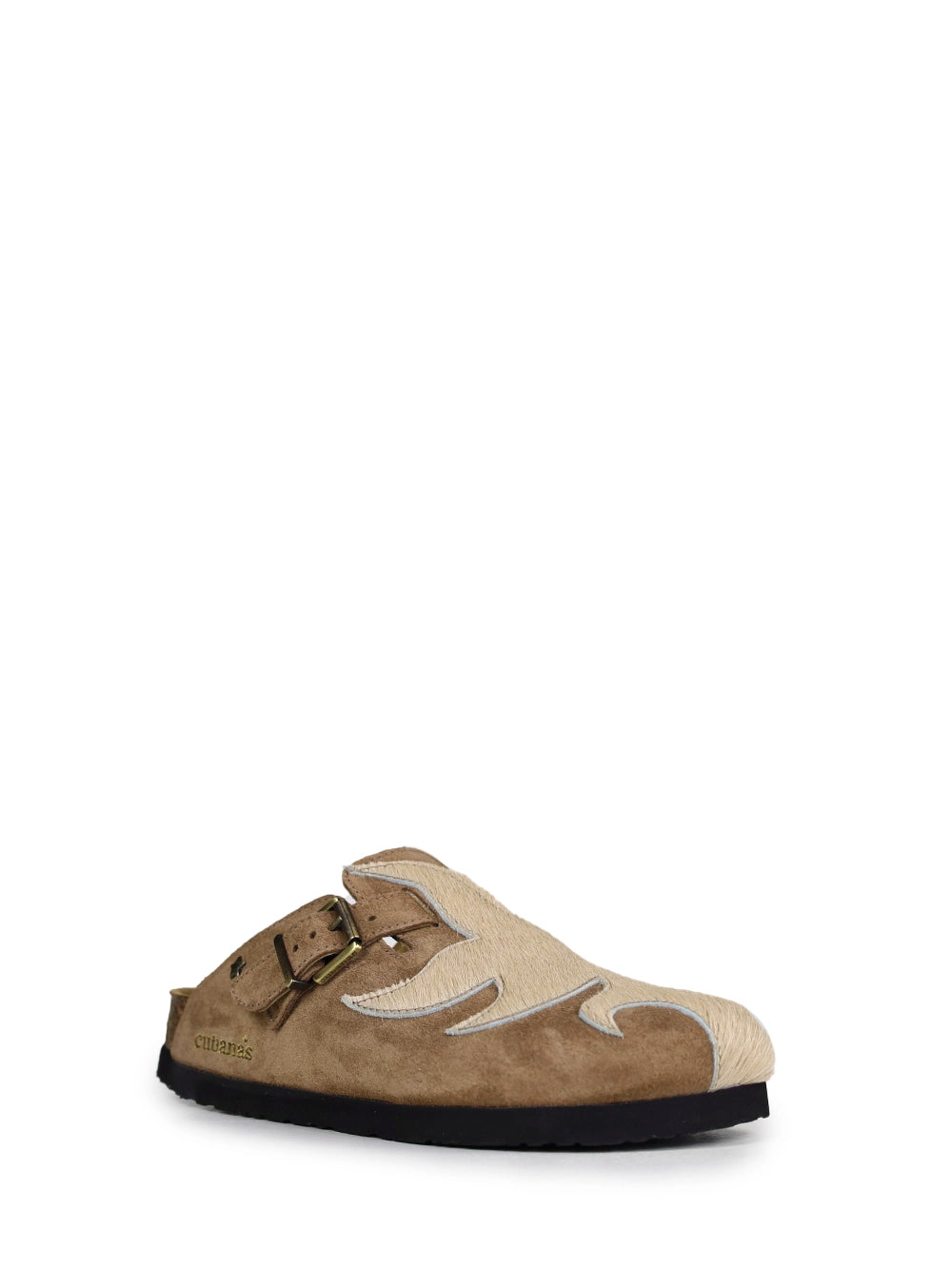 Maria Camel Suede and Fur Sandals