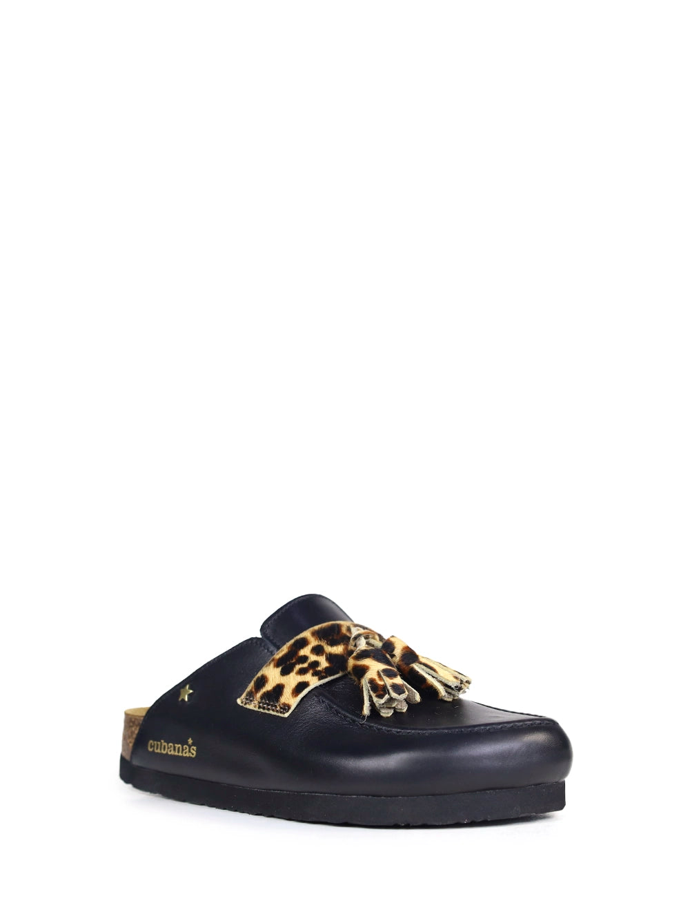 Maria Leather and Leopard Print Sandals