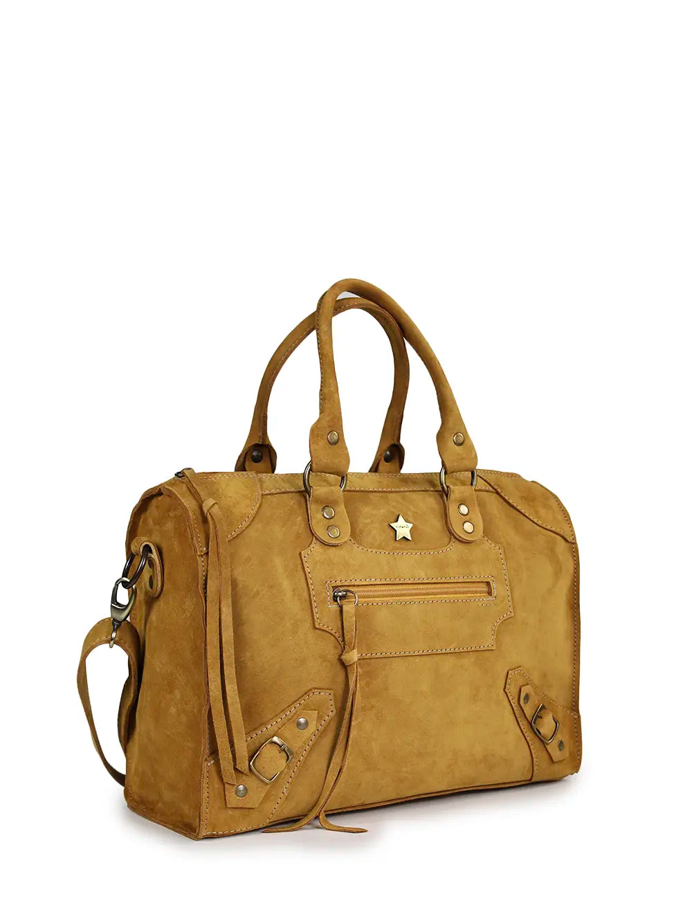 Brown Suede Handbag