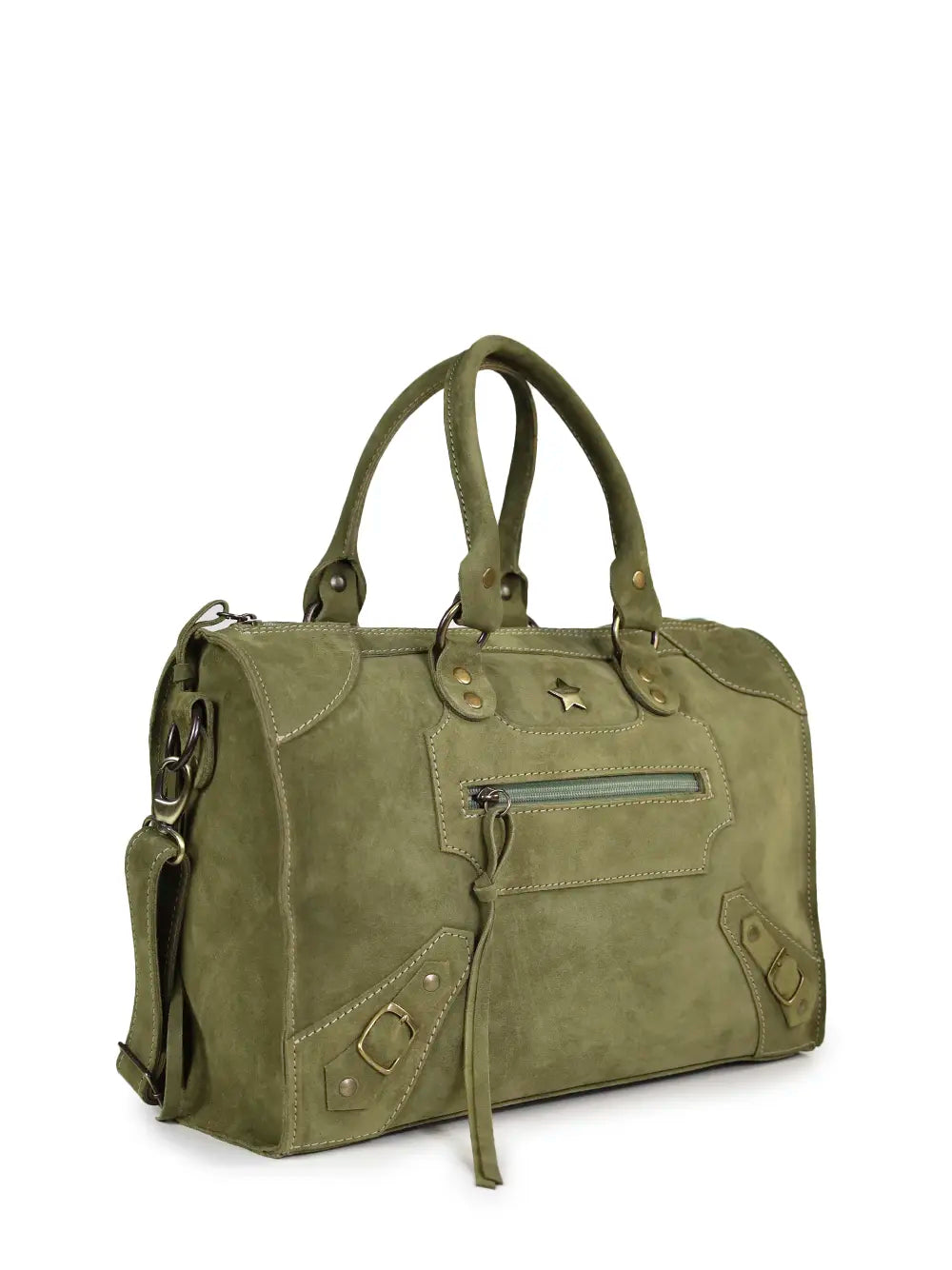 Green Suede Bag