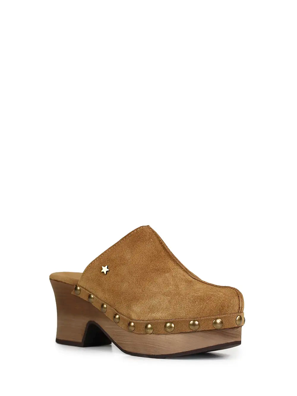 Brown Suede Block Heels with Platform
