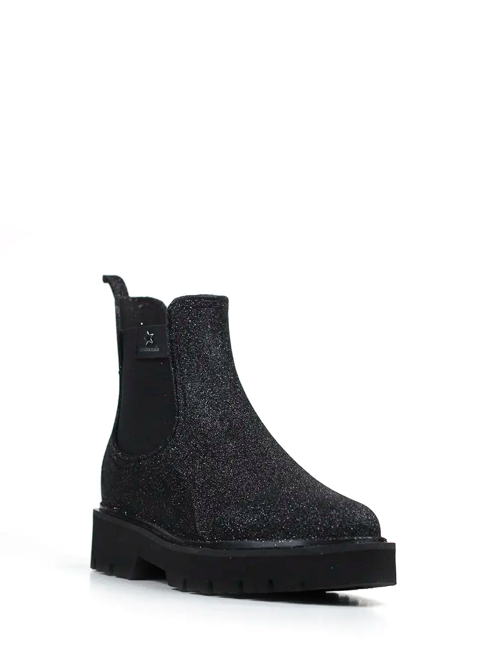Galocha em PVC Preto com Glitter