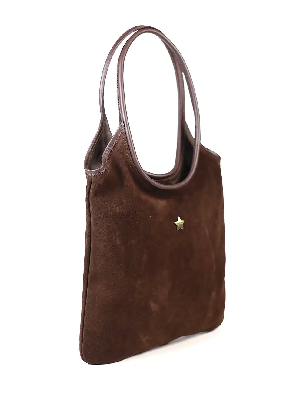 Brown Suede Shoulder Bag