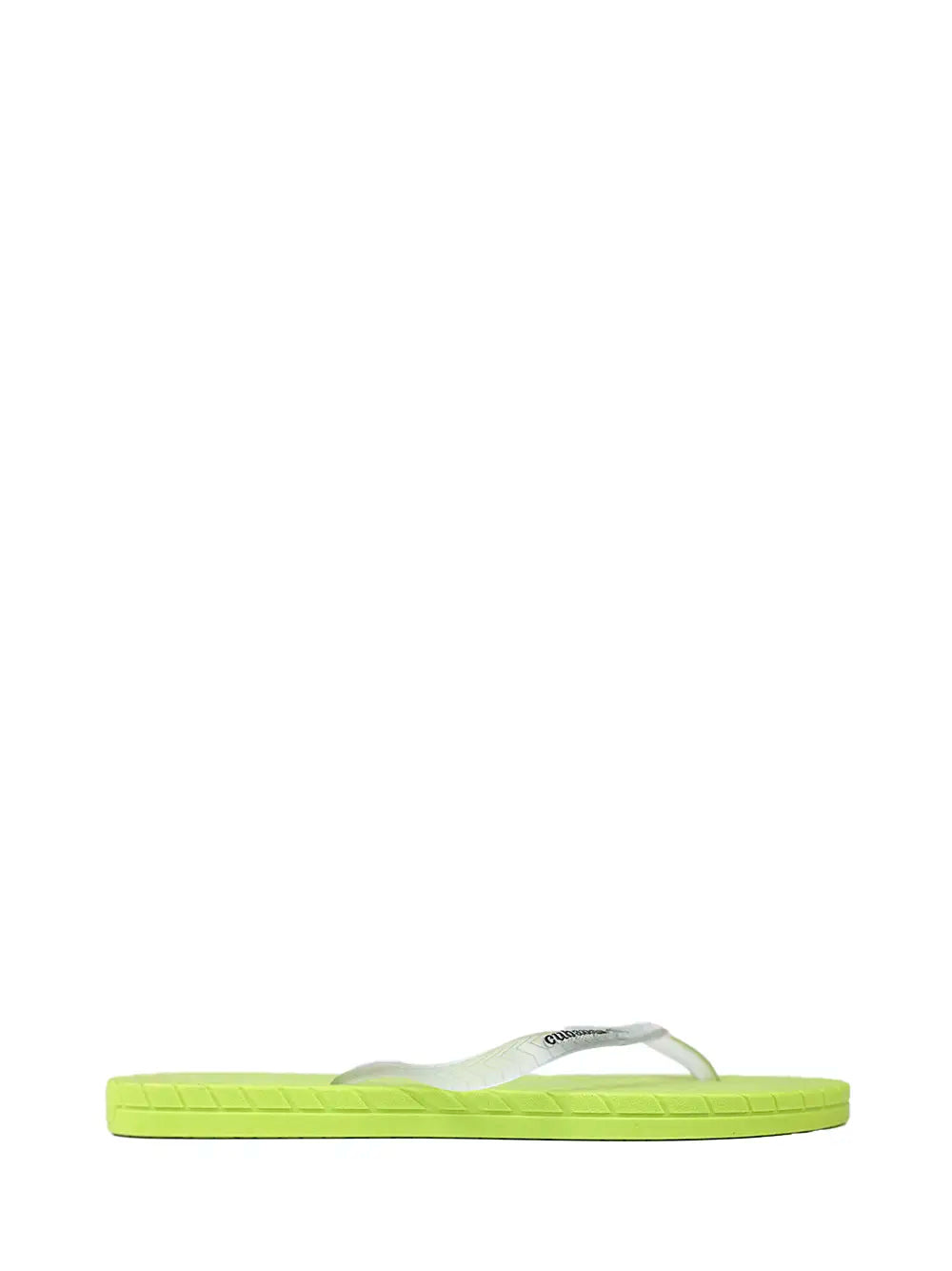 Chinelo Verde com Tira Transparente